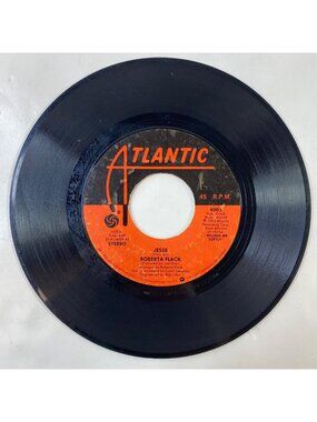 Vintage Roberta Flack 45 Rpm Vinyl 2 Tracks Atlantic Records Collectible